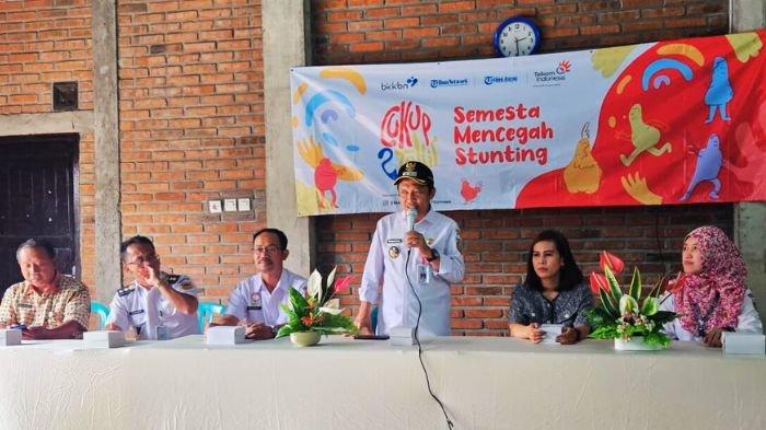 Sambutan Bupati Wonosobo di acara penyerahan program semesta mencegah stunting