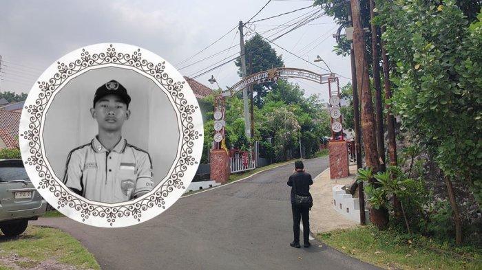 Bendera kuning di gang masuk rumah korban di Kembangarum, Semarang Barat, Kota Semarang, Senin (25/11/2024). Foto: Poster ucapakan duka dari teman-teman paskibra korban.