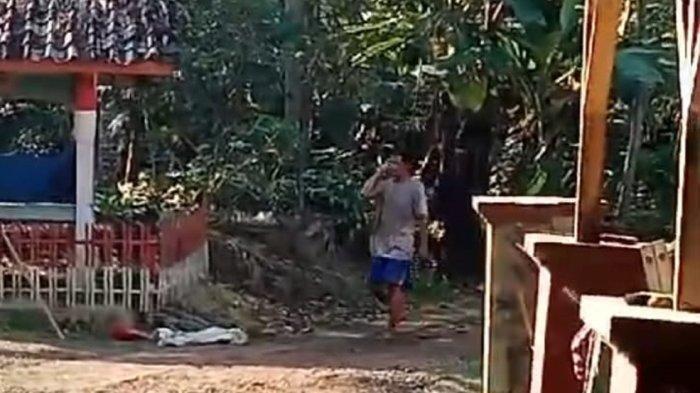 Tangkapan layar aksi T, suami di Ciamis yang tega mutilasi istrinya