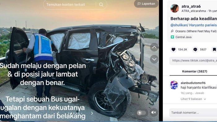 Viral Curhat Pengendara Pajero Ditabrak Bus Haryanto Hingga Patah Tulang, Belum Ada Tanggungjawab