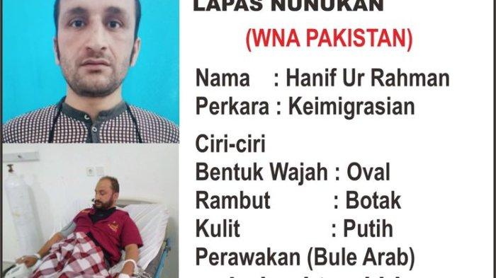 Lapas Nunukan, Kaltara, menyebar informasi pencarian terhadap Napi WNA Pakistan yang dipenjara akibat kasus keimigrasian, Hanif Ur Rahman.