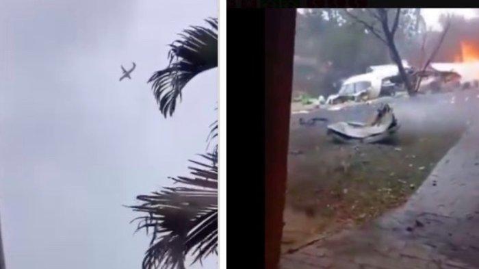 62 Orang Tewas, Detik-detik Pesawat Berputar di Udara Lalu Jatuh Hantam Rumah Terekam Kamera Warga