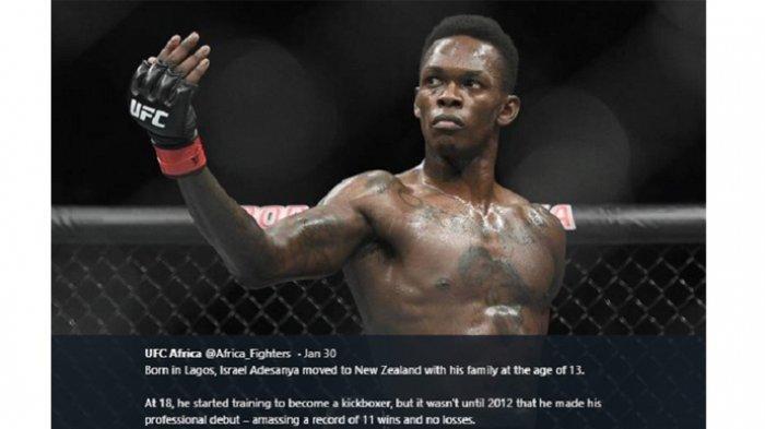 Petarung UFC asal Nigeria, Israel Adesanya.