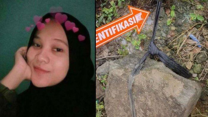Serlina tewas leher dijerat sabuk bela diri warna hitam.