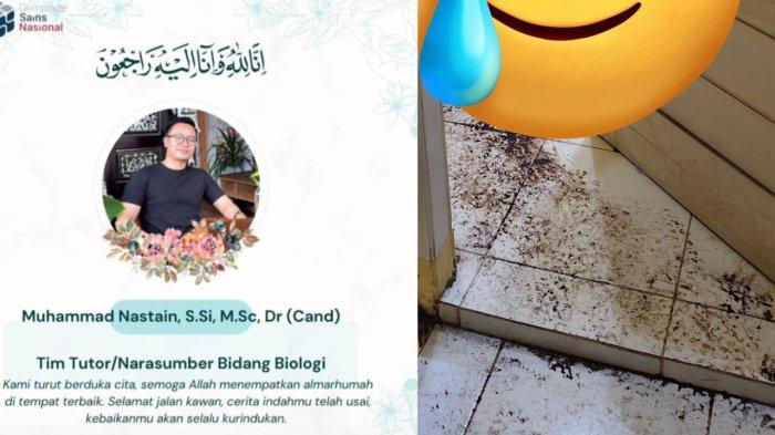 TABURAN KOPI - sosok Muhammad Nastain, S. Si, MSc, mahasiswa S3 Universitas Gajah Mada (UGM) Yogyakarta yang ditemukan tewas bersimbah darah di kos. Ia juga alumni Undip Semarang dan SMAN 1 Salatiga. Petugas menaburkan kopi di TKP