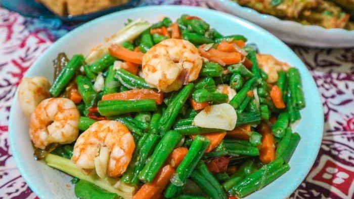 Resep tumis kacang panjang udang untuk menu sahur