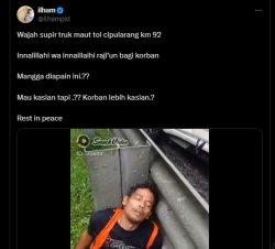 Tampang sopir kecelakaan di Tol Cipularang