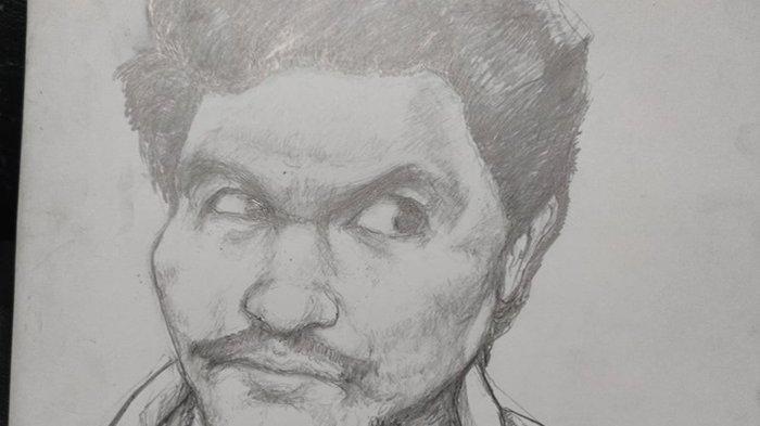 Ini sketsa wajah terduga pelaku penikaman MS (71), seorang Imam Musala hingga tewas di kawasan Kebon Jeruk, Jakarta Barat, Kamis (16/5/2024).