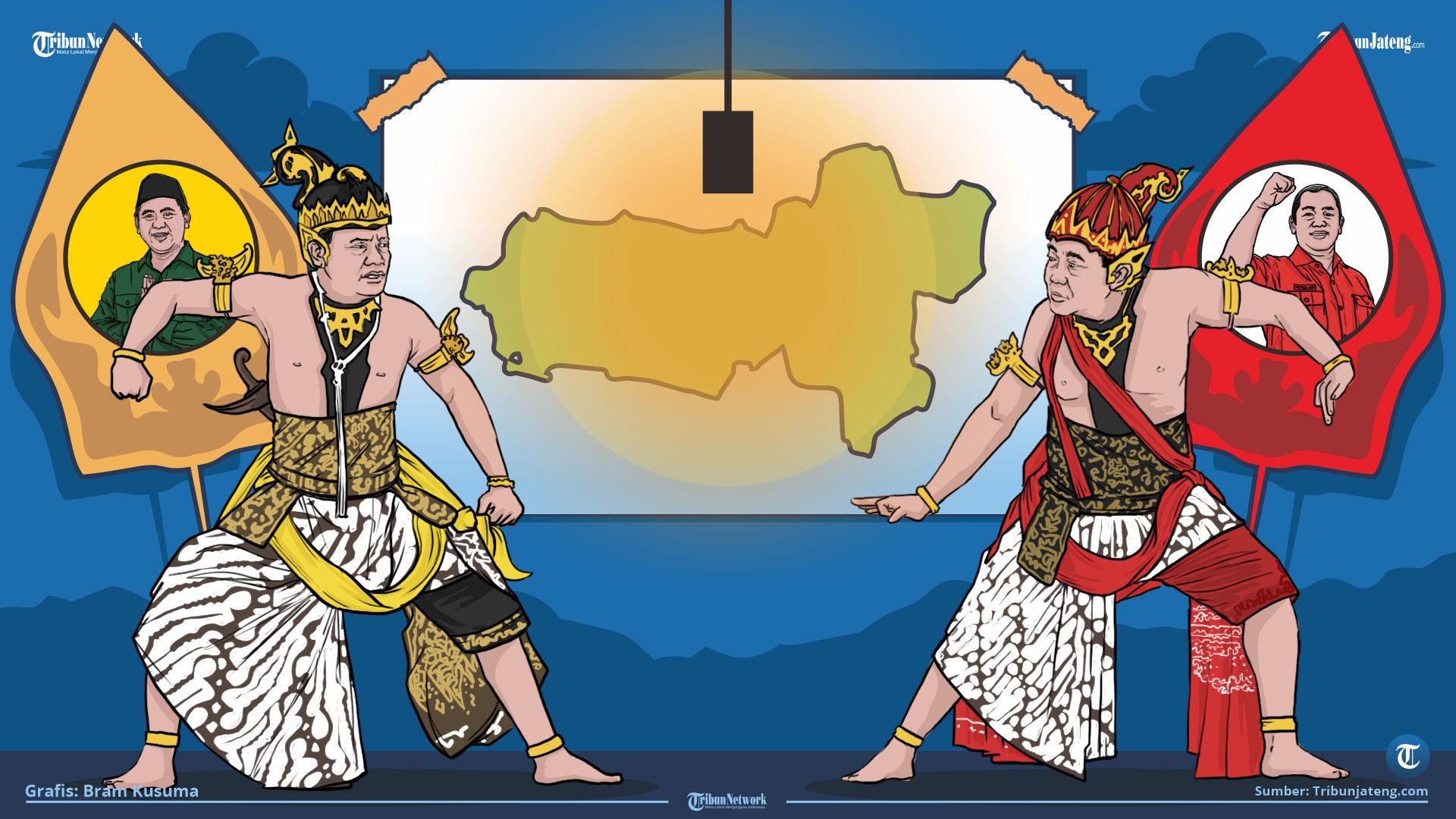 Infografis Wayang Ahmad Luthfi - Andika Perkasa Pilgub Jateng 2024