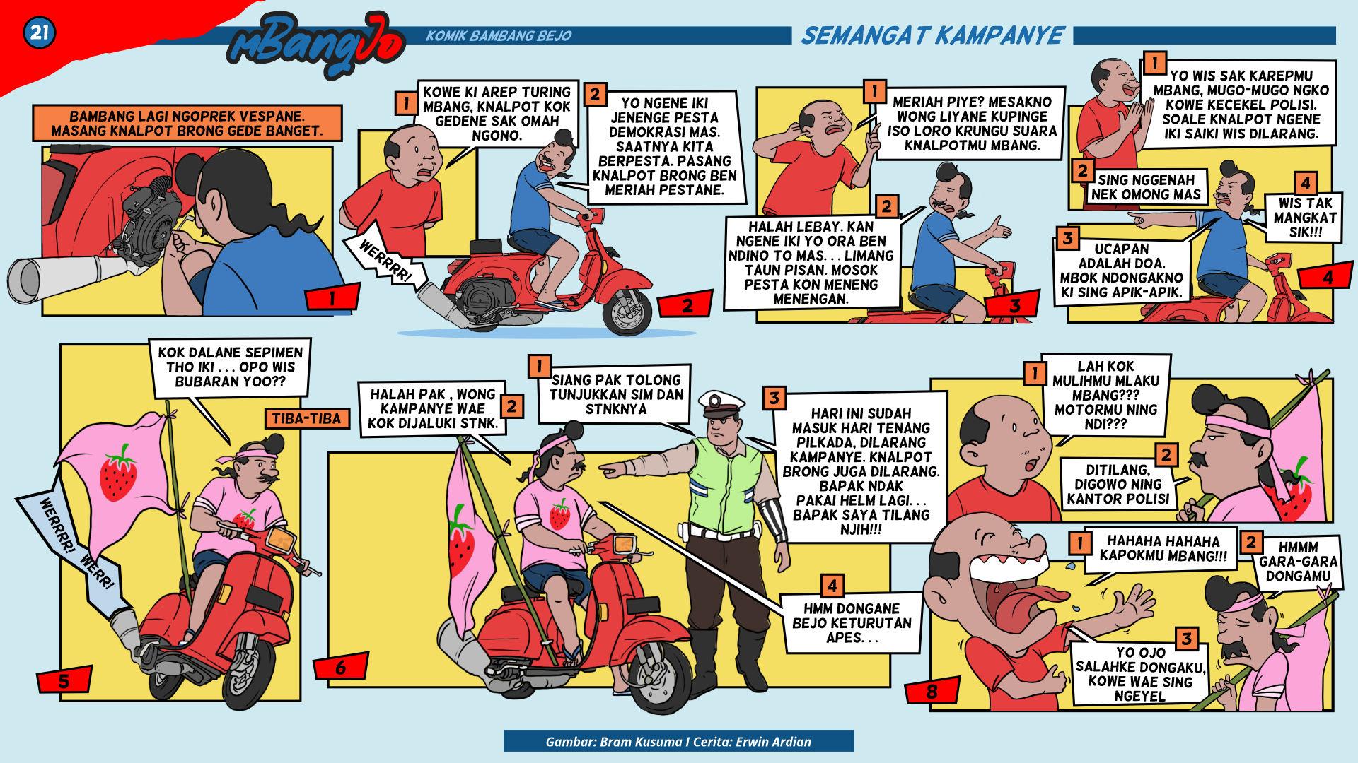 Komik Mbangjo Seri 21 Mangkat Kampanye