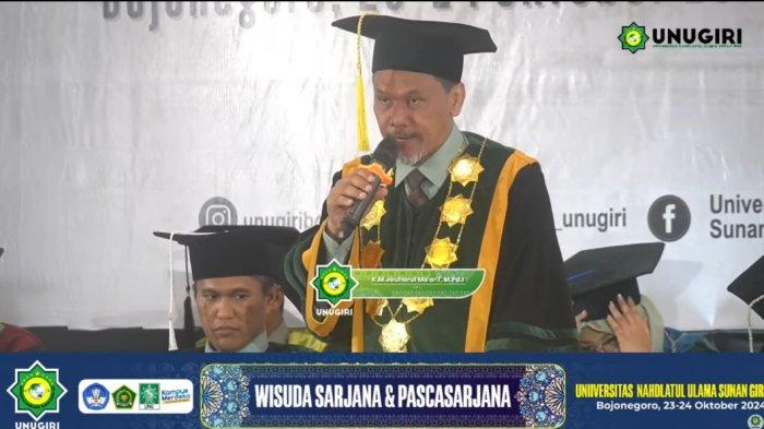 Rektor Universitas Nahdlatul Ulama Sunan Giri (Unugiri), K M Jauharul Ma'arif