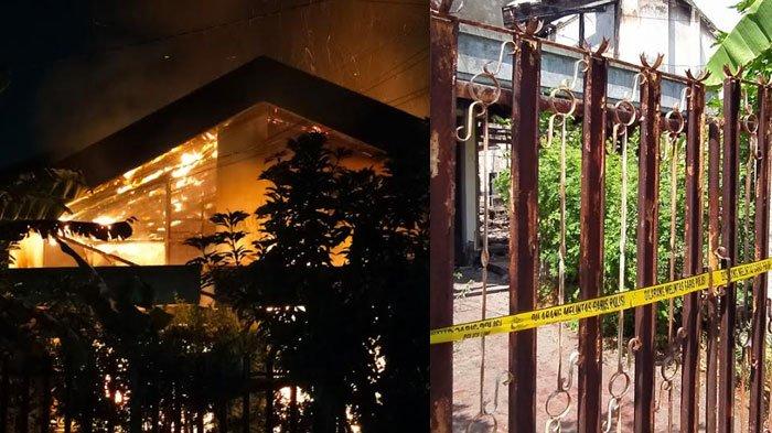 Kebakaran rumah di kawasan Jalan Kertajaya Indah Timur IX, Manyar Sabrangan, Mulyorejo, Kota Surabaya, pada Selasa (14/11/2023) dini hari. Akibat kebakaran tersebut, 2 lansia tewas terpanggang. Korban diketahui pernah bakar rumah sendiri