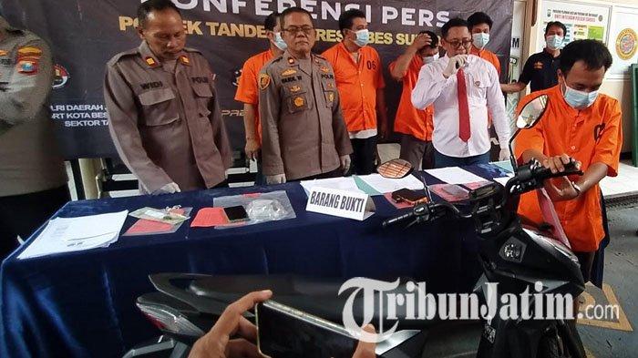 Tersangka AJ (29) asal Pamekasan, Madura, ditangkap Tim Antibandit Polsek Tandes Polrestabes Surabaya, usai mencuri motor tetangga kos di Jalan Manukan Asri, Tandes, Surabaya, Selasa (9/4/2024).