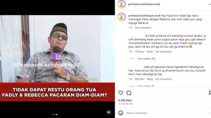 Akhirnya kini Haji Faisal menentang hubungan Fadly Faisal dengan Rebecca Klopper.