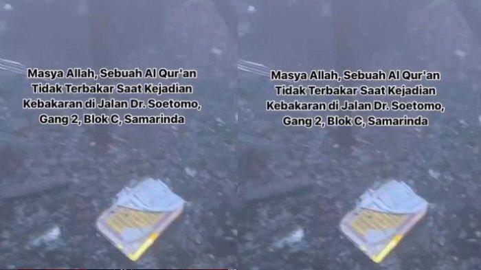 Al Quran tampak masih utuh di tengah rumah yang kebakaran, bikin petugas Damkar takjub