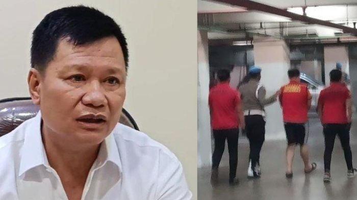 Anggota DPR RI, Edward Tannur (kiri) dan Gregorius Ronald Tannur alias GRT (31) yang menjalani rekonstruksi pembunuhan (kanan)