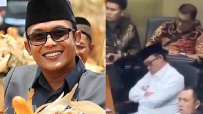 SOSOK ARDITO WIJAYA – Bupati Lampung Tengah Ardito Wijaya tertidur di ruang rapat DPR RI.