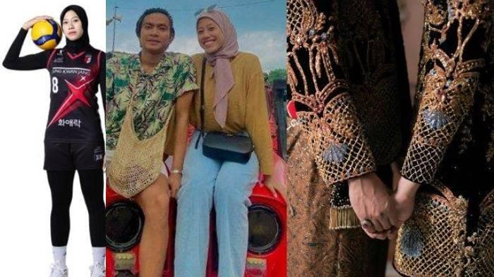 BAJU PENGANTIN MEGAWATI - Atlet voli Megawati Hangestri Pertiwi memajang sepasang baju pengantin menjelang pernikahannya dengan Dio Novandra Wibawa, Jumat (4/7/2025) hari ini.