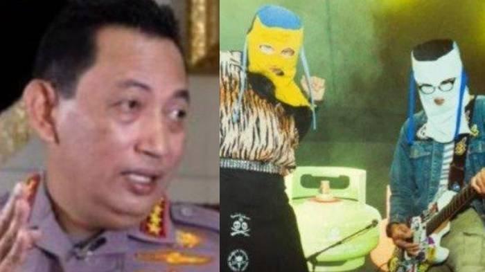 LAGU KRITIK POLISI - Kolase foto Kapolri Jenderal Pol Listyo Sigit Prabowo dan band punk Sukatani yang menciptakan lagu kritikan terhadap Polri berjudul