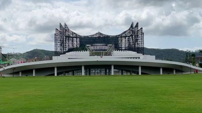 Penampakan Istana Garuda, Istana Negara, dan Lapangan Upacara di IKN.