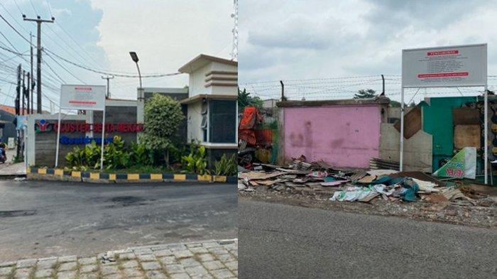 WARGA CLUSTER TERUSIR -  (kiri) Suasana Cluster Setia Mekar Residence 2, Tambun Selatan, Kabupaten Bekasi, Senin (3/2/2025), (kanan) Lahan depan Cluster Setia Mekar Residence 2, Tambun Selatan, Kabupaten Bekasi, yang turut terdampak penggusuran. Duduk perkara dan dalang di balik pengusiran dan pengosongan lahan akhirnya terungkap.