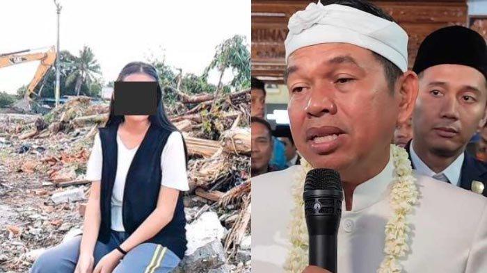 KEBIJAKAN DEDI MULYADI - (kiri) Seorang remaja perempuan di Kabupaten Bekasi, mengkritik pedas kebijakan Gubernur Jawa Barat, Dedi Mulyadi (kanan) karena rumahnya yang berada di bantaran kali digusur. Meskipun remaja itu mengakui bahwa ia dan keluarganya tinggal di atas tanah negara.