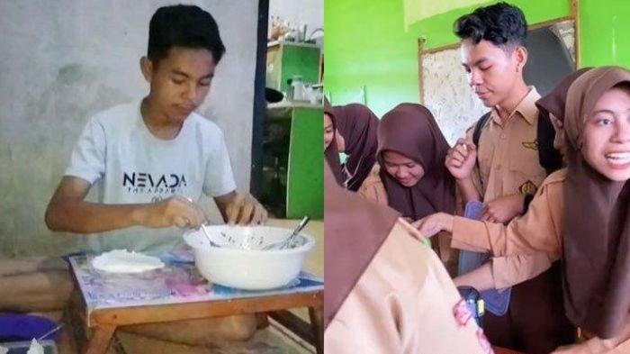 JANJI - Derlin menjajakan kue buatannya di sekolah. Derlin baru-baru ini mengungkap soal janji tokoh ternama yang akan memberikan beasiswa namun tak ada kejelasan, Kamis (22/5/2025).