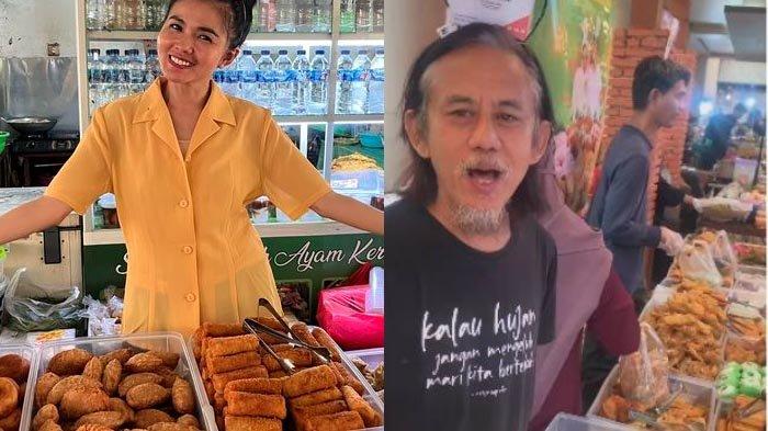 AKTOR JUALAN TAKJIL - Tangkapan layar foto menunjukkan Epy Kusnandar dan istrinya, Karina Ranau saat berjualan takjil saat Ramadhan 2025 di Kalibata City. Diketahui Epy Kusnandar adalah aktor yang terkenal berkat sinetron Preman Pensiun.