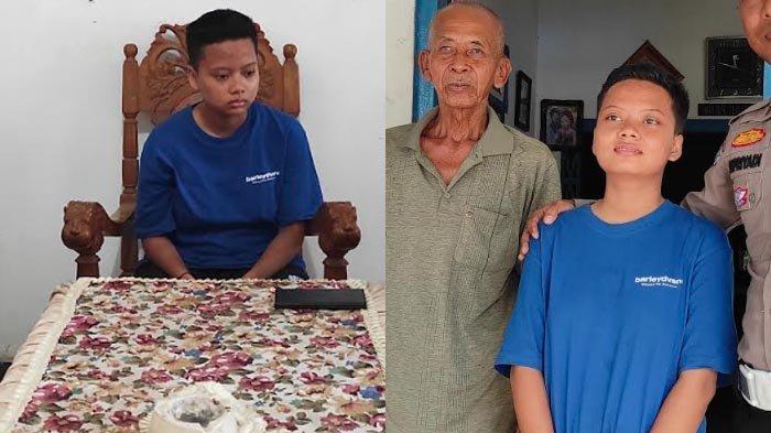 Esa bocah Blitar menangis dijemput polisi.