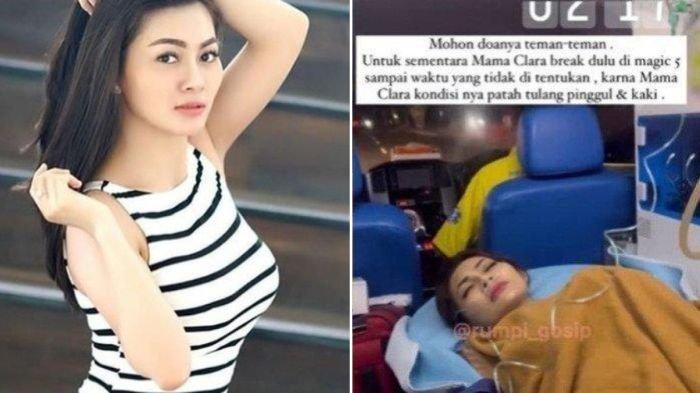 Delia Yasmine, artis pemeran sinetron Magic 5, mengalami kecelakaan di Tol Jagorawi, Minggu (5/1/2025).