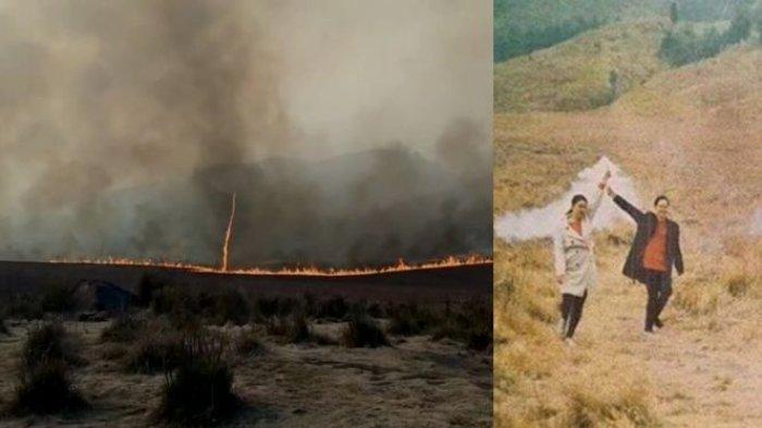 Fenomena Tornado Api yang terjadi di Bromo menurut penjelasan BMKG, BNPB mengurai biaya denda para pelaku tak sebanding dengan biaya memadamkan api.