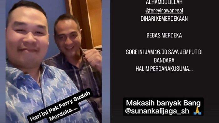 Ferry Irawan resmi dinyatakan bebas dari penjara terkait kasus dugaan tindak KDRT terhadap Venna Melinda.