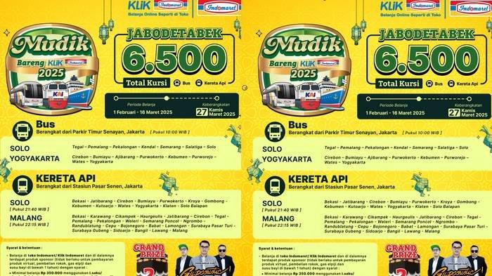MUDIK GRATIS - Foto banner mudik bareng Indomaret.