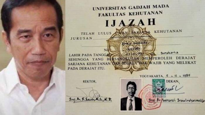 IJAZAH JOKOWI - Foto ijazah Presiden RI ke-7 Joko Widodo (Jokowi) yang diunggah oleh relawan Partai Solidaritas Indonesia (PSI) di akun @DianSandiU di media sosial X (dulu Twitter), Selasa (1/4/2025) lalu.