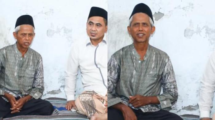 GURU DITUNTUT WALI MURID - Ahmad Zuhdi, guru madin yang viral karena didenda oleh orangtua murid saat dikunjungi Wakil Gubernur Jawa Tengah Taj Yasin Maimoen di rumahnya di Demak, Sabtu (19/7/2025). Zuhdi mengungkap alasan ia menampar muridnya tersebut.