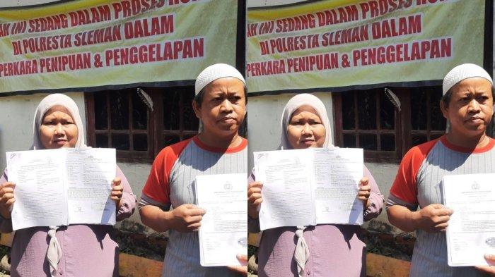 KORBAN MAFIA TANAH - Suami istri di Kabupaten, Sleman Hedi Ludiman (49) dan Evi Fatimah (38) yang menjadi korban dugaan praktik mafia tanah. Hedi adalah guru honorer yang cuma digaji Rp 150 ribu per bulan.
