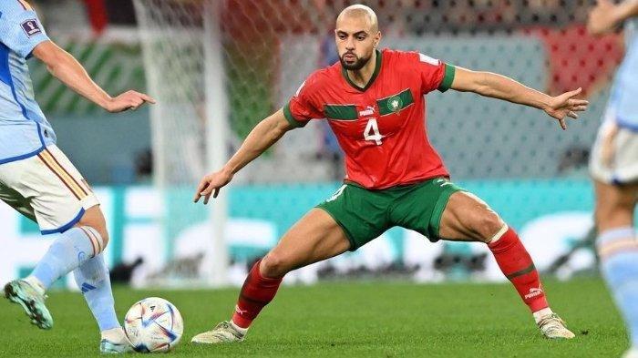 Gelandang Timnas Maroko yang juga pemain Manchester United, Sofyan Amrabat