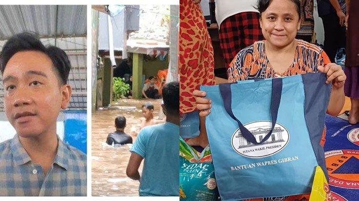 Gibran beri bantuan bertuliskan 'Bantuan Wapres Gibran' ke korban banjir Jaktim