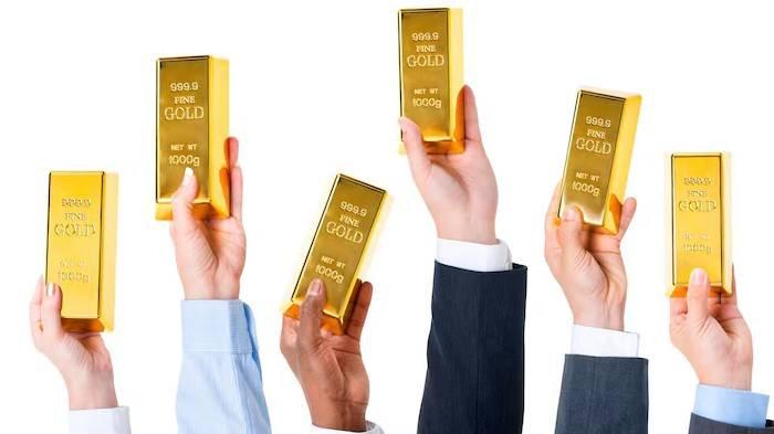 HARGA EMAS - Ilustrasi emas batangan berat 1000 gram.