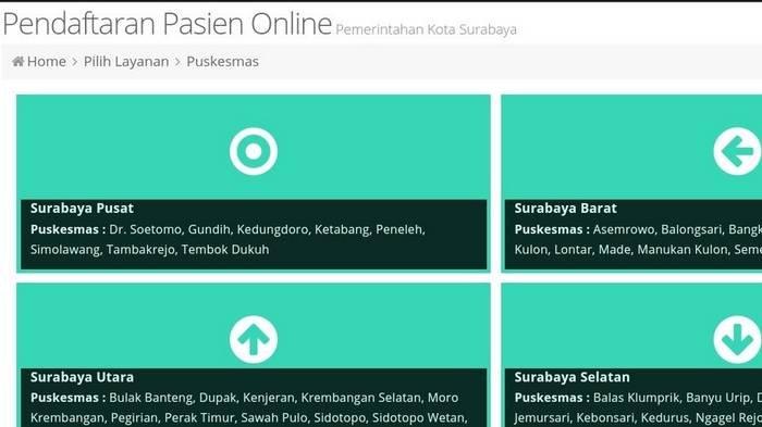 Ilustrasi pendaftaran pasien online di Puskesmas Surabaya.