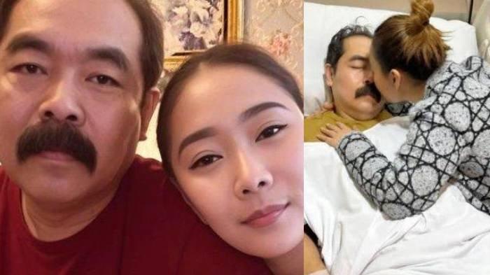 ADAM SUSENO SAKIT - Inul Daratista memeluk sang suami yang menjalani perawatan di rumah sakit.