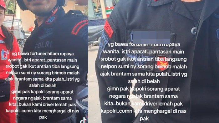 Istri Brimob Murka Ditegur Sopir Truk karena Serobot Antre SPBU, Suami Datang