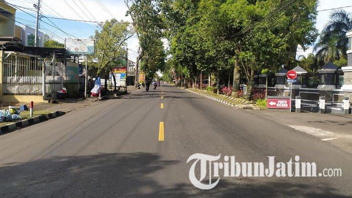 ILUSTRASI CAR FREE DAY - Jalan Panji, Kecamatan Kepanjen, Kabupaten Malang, yang akan dijadikan lokasi Car Free Day (CFD), Jumat (3/3/2023).