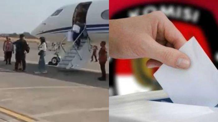 Viral di media sosial video diduga Kaesang Pangarep dan Erina Gudono turun dari pesawat jet sambil menenteng belanjaan. - Ilustrasi Pilkada serentak 2024. Anggaran Pilkada 2024 tembus Rp 41 triliun. Jadi terbesar sepanjang sejarah.