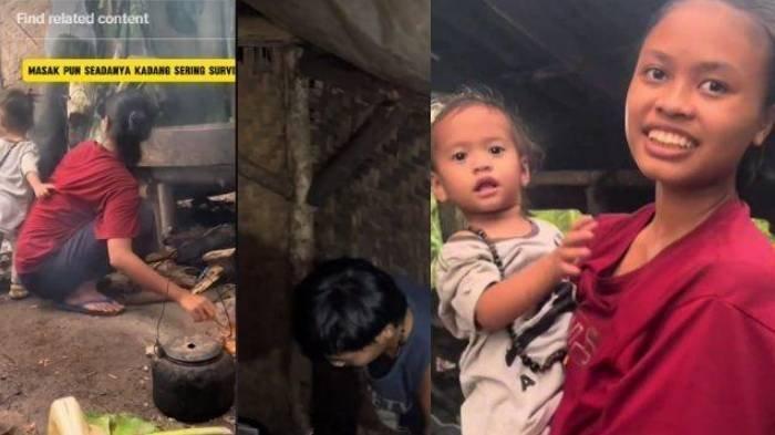 Keluarga Ridwan tinggal di gubuk reyot tengah hutan dan makan dari berburu.