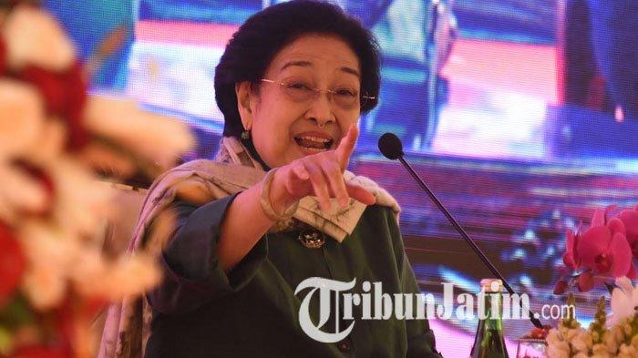 Ketua Umum PDI Perjuangan, Megawati Soekarnoputri menyampaikan sejumlah pesan kepada kader PDI Perjuangan di Jawa Timur, Rabu (26/7/2023).