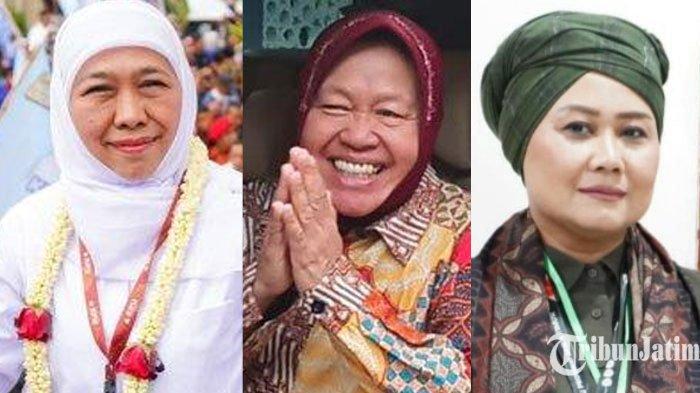 Elektabilitas Khofifah Indar Parawansa, Luluk Nur Hamidah, dan Tri Rismaharini jadi sorotan jelang Pilkada 2024 Jawa Timur (Jatim). Berikut hasil survei dari empat lembaga.
