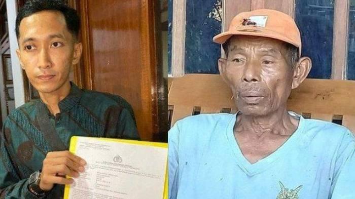 KORBAN MAFIA TANAH - (Kiri) Bryan Manov (35), warga Padukuhan Jadan, Kalurahan Tamantirto, Kapanewon Kasihan, Kabupaten Bantul, menunjukkan surat laporan ke Polda DIY, seusai melakukan mediasi dengan Bupati Bantul, di kantor Bupati Bantul, Senin (5/5/2025). (Kanan) Mbah Tupon, korban dugaan mafia tanah, di rumahnya setelah cari pakan ternak, Sabtu (26/4/2025) dan