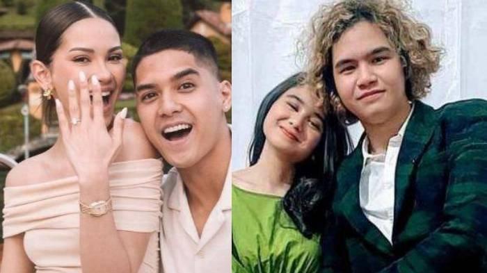 Kolase foto Al Ghazali dan Alyssa Daguise, Dul Jaelani dan Tissa Biani.