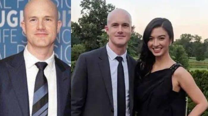 Kolase foto Brian Armstrong dan Raline Shah.